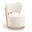 Elara Velvet Upholstered Swivel Accent Chair In Cream