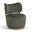 Elara Velvet Upholstered Swivel Accent Chair In Green