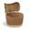 Elara Velvet Upholstered Swivel Accent Chair In Saddle