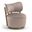 Elara Velvet Upholstered Swivel Accent Chair In Taupe