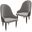 Elara Wooden Dining Chair Set of 2 In Two-Tone Grey