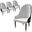 Elara Wooden Dining Chair Set of 4 In Black and White