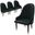 Elara Wooden Dining Chair Set of 4 In Two-Tone Green