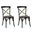 Eleanor Hickory and Medium Brown X-Back Farmhouse Side Chair Set of 2
