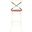 Eleanor Ivory and Medium Brown X-Back Bar Stool
