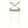 Eleanor Ivory and Medium Brown X-Back Counter Stool