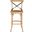 Eleanor Weathered Oak and Medium Brown X-Back Bar Stool