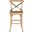 Eleanor Weathered Oak and Medium Brown X-Back Counter Stool