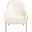Eleazer Velvet Accent Chair in Cream