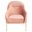Eleazer Velvet Accent Chair in Dusty Rose