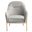 Eleazer Velvet Accent Chair in Grey and Gold