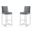 Element 29 Inch Faux Leather Bar Stool in Graphite and Polished Chrome (Set of 2)