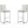 Element 29 Inch Faux Leather Bar Stool in Pearl White and Polished Chrome (Set of 2)