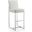 Element 29 Inch Faux Leather Bar Stool in Pearl White and Polished Chrome