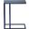 Elements Tanu C-Table Enamel Top End Table In Navy