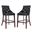 Eleni Tufted Wing Back Bar Stool Set of 2 in Black