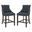 Eleni Tufted Wing Back Counter Stool Set of 2 in Navy