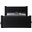Elias Queen Bed In Black Velvet