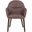 Elias Upholstered Dining Chair with Leather Velvet and Powder Coated Iron Legs In Brown