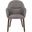 Elias Upholstered Dining Chair with Leather Velvet and Powder Coated Iron Legs In Dark Grey