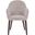 Elias Upholstered Dining Chair with Leather Velvet and Powder Coated Iron Legs In Light Grey