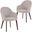 Elias Upholstered Dining Chair with Leather Velvet and Powder Coated Iron Legs In Light Grey