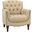 Elijah Genuine Leather Armchair In Beige