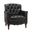 Elijah Genuine Leather Armchair In Black
