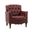 Elijah Genuine Leather Armchair In Burgundy