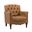 Elijah Genuine Leather Armchair In Camel
