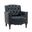 Elijah Genuine Leather Armchair In Navy
