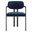 Elio Barrel Fabric and Metal Dining Chair In Navy Black