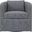 Eliot Chenille Fabric Swivel Chair In Grey