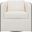 Eliot Chenille Fabric Swivel Chair In White