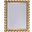 Eliza Gold Leaf Scalloped Edge Frame Mirror