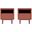Ella Nightstand Set of 2 In Terracotta