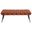 Ella Upholstered Tufted Bench Metal Legs In Rust