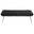 Ella Upholstered Tufted Bench Stainless Steel Legs In Black
