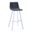 Elland Bar Stool In Charcoal Black and White Base