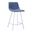 Elland Counter Stool In Peacock Blue White Base