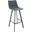 Elland Upholstered Leather Barstool In Peacock Blue
