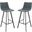 Elland Upholstered Leather Barstool Set of 2 In Peacock Blue