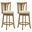 Elle 26 Inch Counter Height Swivel Barstool Set of 2 In Ivory and Amber Glow