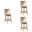 Elle 26 Inch Counter Height Swivel Barstool Set of 3 In Ivory and Amber Glow