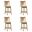 Elle 26 Inch Counter Height Swivel Barstool Set of 4 In Ivory and Amber Glow