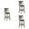 Elle 30 Inch Bar Height Swivel Barstool Set of 3 In Gray and Dark Roast