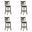 Elle 30 Inch Bar Height Swivel Barstool Set of 4 In Gray and Dark Roast