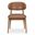 Ellie Leather Dining Chair In Brown