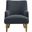 Ellington Fabric Upholstered Accent Armchair In Slate Blue