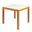 Elliot Square Teak and Marble Dining Table In Walnut